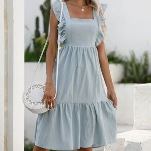 Baby blue ruffle dress